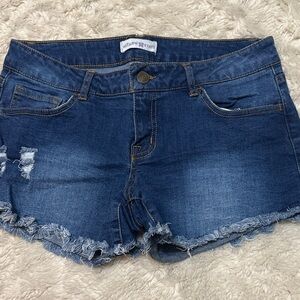 Altar'd State Dark Blue Jean Shorts